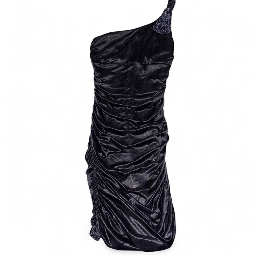 Ruby-rox Women's Black and Silver Dress - Picture 4 of 5